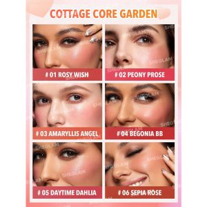 پالت رژگونه 6 رنگ شیگلم مدل Cottage Core Garden